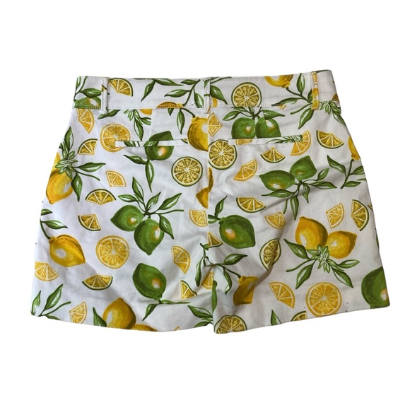Isaac Mizrahi Lemon Lime Citrus White Green Yellow Shorts Size 6 - Picture 4 of 5